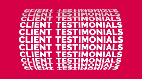 Client testimonials Banner Video Animation Typography Loop Animation