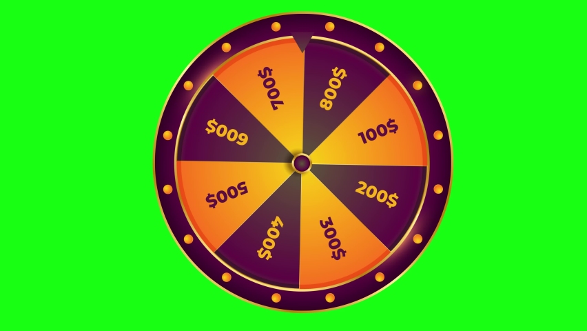Lucky money spin wheel Seamless Loop animation Green Screen 4K Animation. Royalty-Free Stock Footage #1088278935
