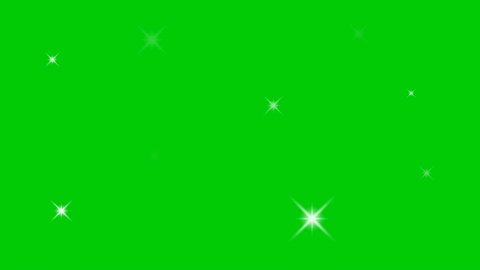 Stars shine effect on green screen background	 Video de stock