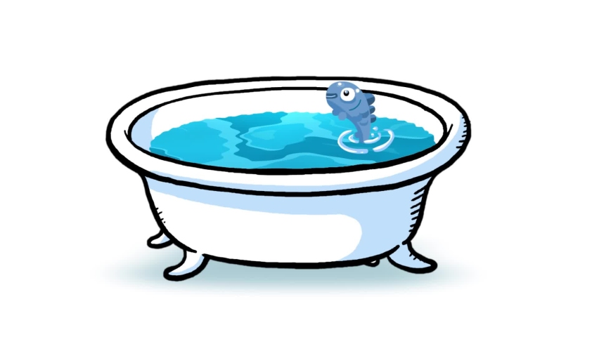 Bath animation. Ванна анимация. Fish in the Bath cartoon
