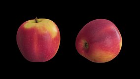 Red yellow apple rotation with alpha channel loop - Powered by Shutterstock - Get 15% off with code: PIKWIZARD15