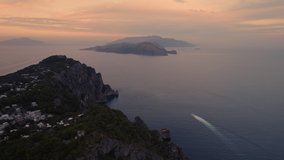 Sunset Marina Piccola Capri Italy