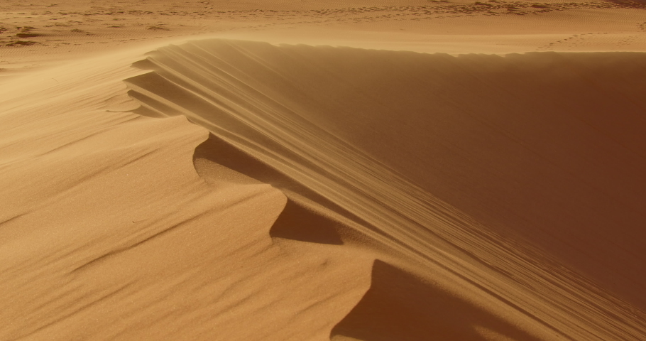 Cinematic Sand Dunes and Wind Blowing Series 4K