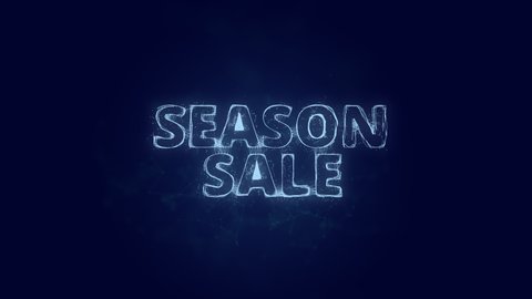 Season sale text. Plexus with season sale. Plexus. 4K video