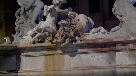 Architectural detail Zeus statue Piazza Navona, Rome