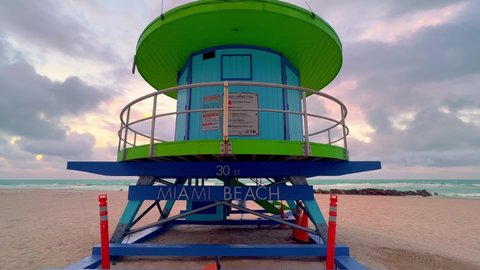Lifeguard house at Miami Beach - travel photography