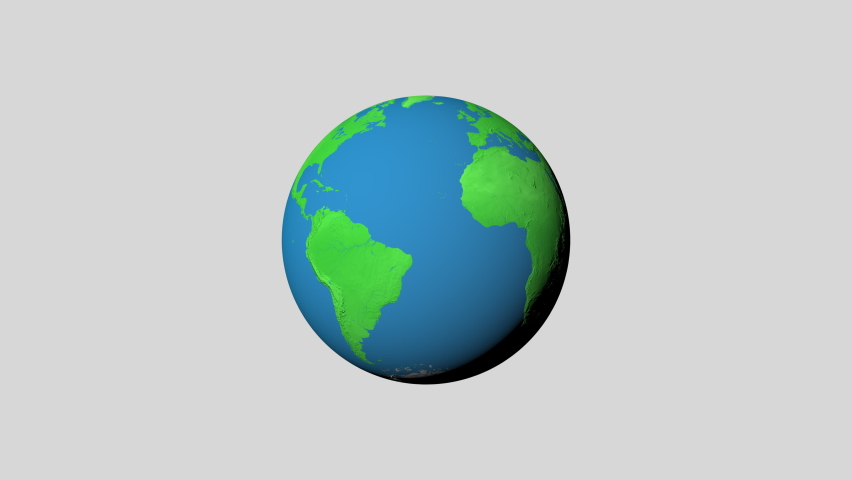 Seamless looping animation of the earth zooming in to the 3d map of Hungary with the capital and the biggest cites in 4K resolution