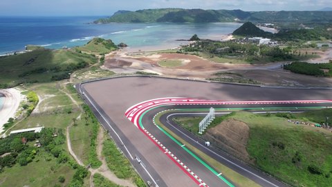 Lombok Indonesia 18 March 2022 : Indonesian GP. Grand Prix Circuit Pertamina Mandalika International Street Circuit in Lombok Indonesia.