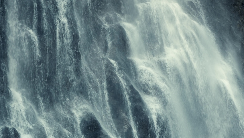 Close up of a big waterfall