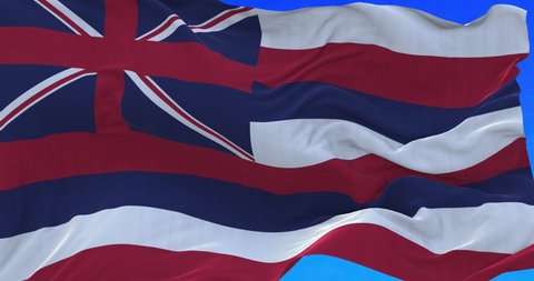Beautiful waving flag of Hawaii.