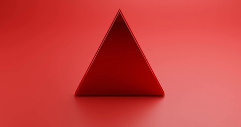 Abstract 3D Triangle Shine  Color Geometric Shape with Matte Plane Background 4K Resolution 