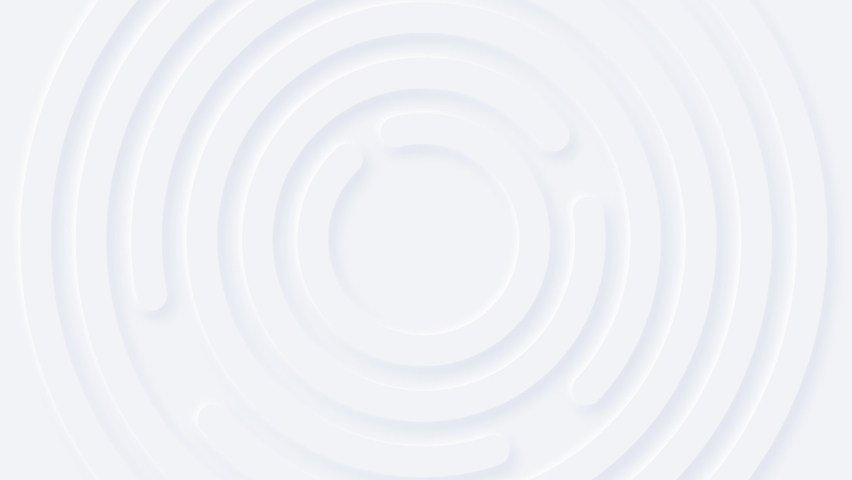 Abstract white circles with soft shadow motion background. Seamless looping. Video animation Ultra HD 4K 3840x2160