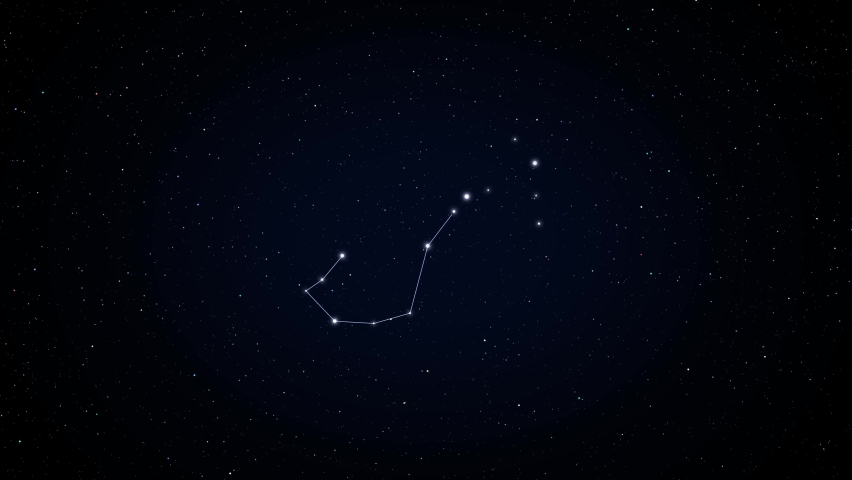 scorpio. Zodiac constellation animation. 4k resolution. Seamless loop., a Signs & Symbol Video by Fabio Freitas e Silva