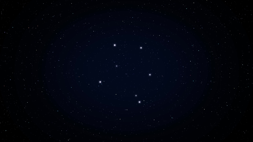 libra. Zodiac constellation animation. 4k resolution. Seamless loop.