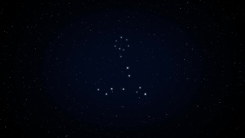Pisces. Zodiac constellation animation. 4k resolution. Seamless loop. | Shutterstock HD Video #1088401393