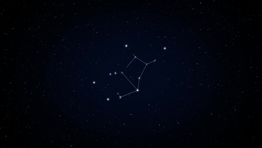 Virgo. Zodiac constellation animation. 4k resolution. Seamless loop., a Signs & Symbol Video by Fabio Freitas e Silva