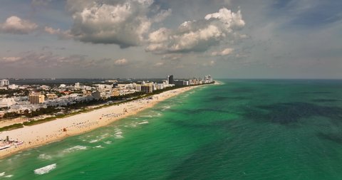 2022 Spring Break Miami Beach aerial drone video shot in 5k