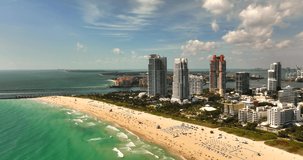 Spring Break Miami Beach 2022 5k aerial drone footage