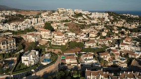 Aerial 4K video from drone to of RIVIERA DEL SOLA, Mijas, Malaga, Andalusia, Costa del Sol of Mediterranean. Europe (Series)