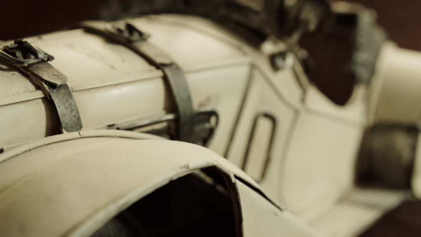 Vintage toy car HD stock footage