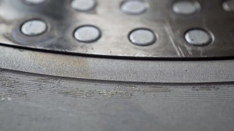Frying pan underside stock footage