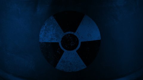 Nuclear Waste Barrel Revealed At Night