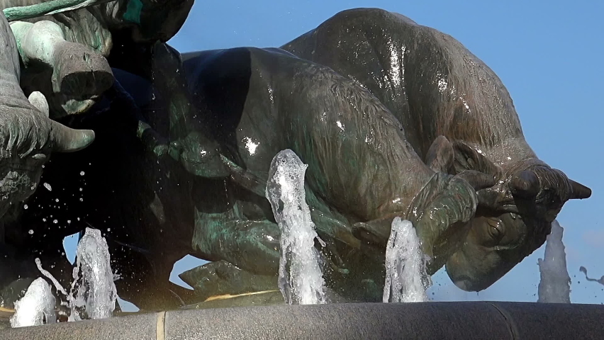 Fountain Gefion. Copenhagen. Denmark. City center.