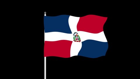 Waving Flag of Dominican Republic