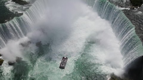 Beautiful aerial view of the Niagara Falls