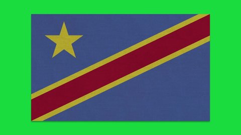 DR Congo flag, DR Congo flag rolling reveal with green screen  