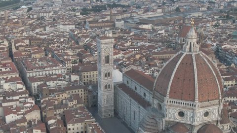 Cathedral Florence Italy sunrise drone