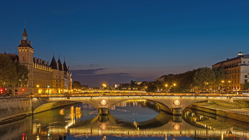 Summer Sunset Over Paris Historic Center | Shutterstock HD Video #1088458951