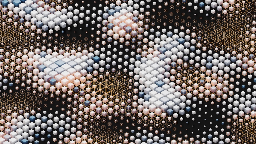 Abstract cube material, geometry background, 3d rendering.