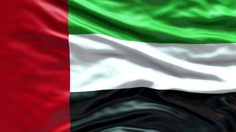 united Arab emirates National Flag. 4K animation of the UAE flag