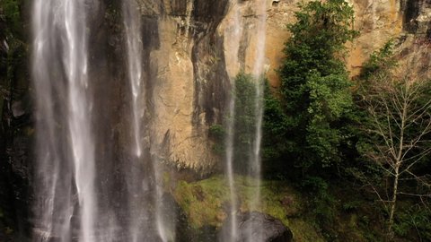 Slow motion cinematic Oregon waterfall in 4k