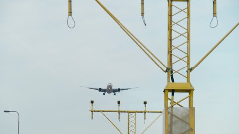 Amsterdam , Netherlands - 03 12 2022: Cargo plane of Etihad Airways landing at Amsterdam Schiphol airport