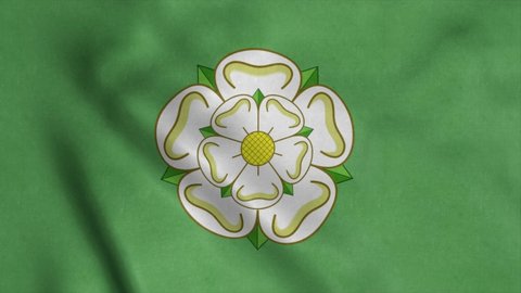North Yorkshire flag, England, waving in the wind