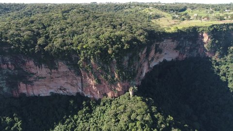 Desert Canyons At Chapada Dos Guimaraes Mato Grosso Brazil. Industry Green Cultivation. Vibrant Of Industry Scene. Outdoor Vibrant Europe. Vacation Travel Predial. Chapada Dos Guimaraes Mato Grosso