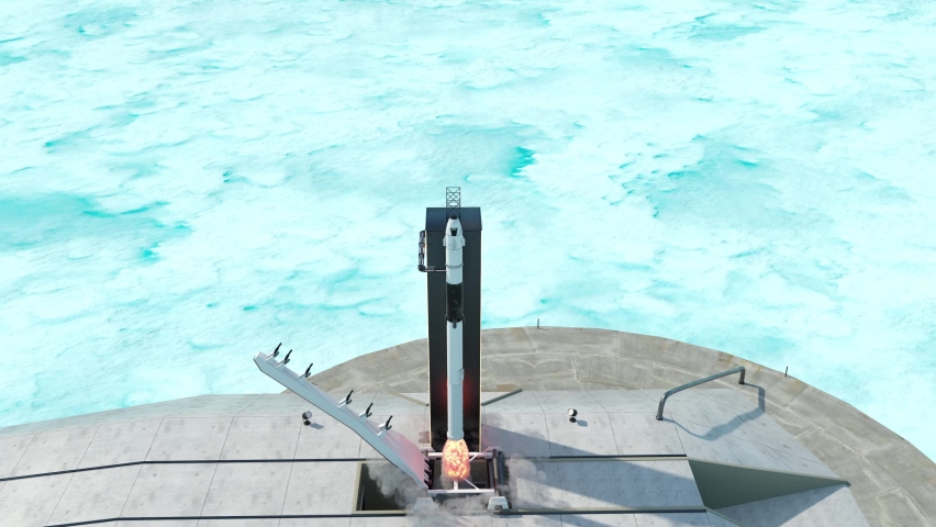 3D rendering of the missile launcher