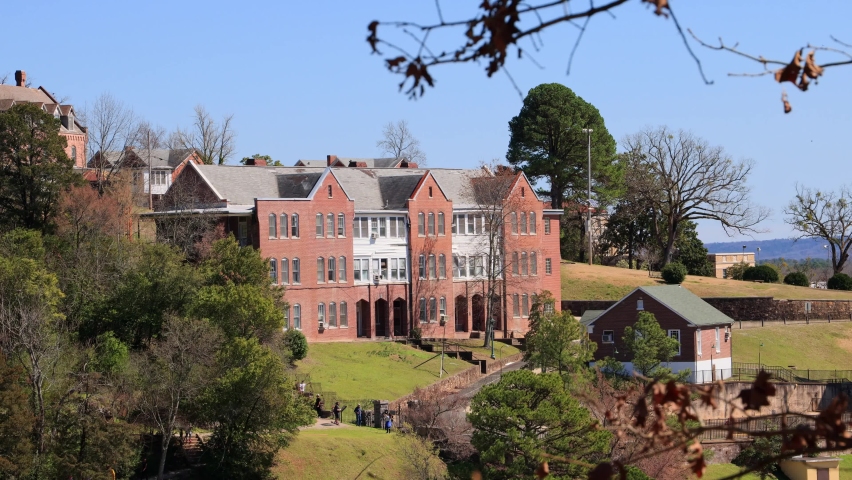 Sunny view of the a apartment building in Hot Springs at Arkansas
