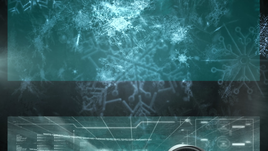 Animation of snowflakes falling over screens with diverse data. christmas, winter, technology and data processing concept digitally generated video. - Powered by Shutterstock - Get 15% off with code: PIKWIZARD15