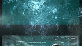 Animation of snowflakes falling over screens with diverse data. christmas, winter, technology and data processing concept digitally generated video. - Powered by Shutterstock - Get 15% off with code: PIKWIZARD15