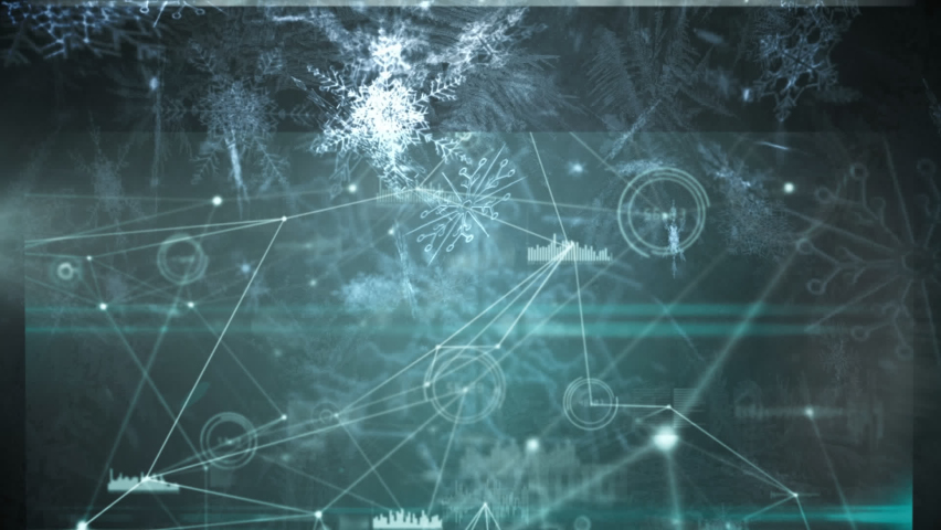 Animation of snowflakes falling over screens with diverse data. christmas, winter, technology and data processing concept digitally generated video. - Powered by Shutterstock - Get 15% off with code: PIKWIZARD15