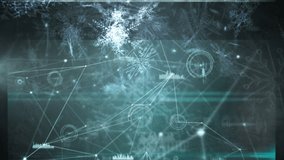 Animation of snowflakes falling over screens with diverse data. christmas, winter, technology and data processing concept digitally generated video. - Powered by Shutterstock - Get 15% off with code: PIKWIZARD15