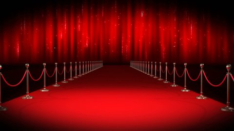 Animation of moving clocks over and the winner is text and red carpet. cinematography, movie awards and celebration concept digitally generated video.