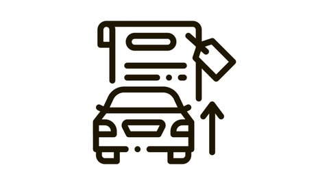 investment in car Icon Animation line