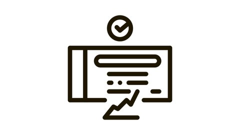 confirmed document chart Icon Animation line
