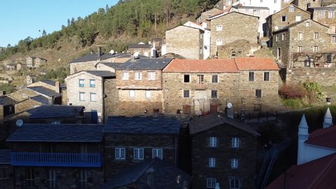 The beautiful village of Piódão in Portugal, with houses made of shale stone