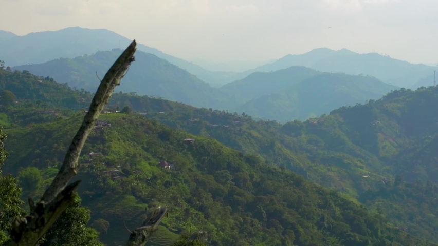 Mountain landscape in Valparaíso Colombia.