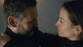 Close-up of woman crying when hugging her husband. - Powered by Shutterstock - Get 15% off with code: PIKWIZARD15